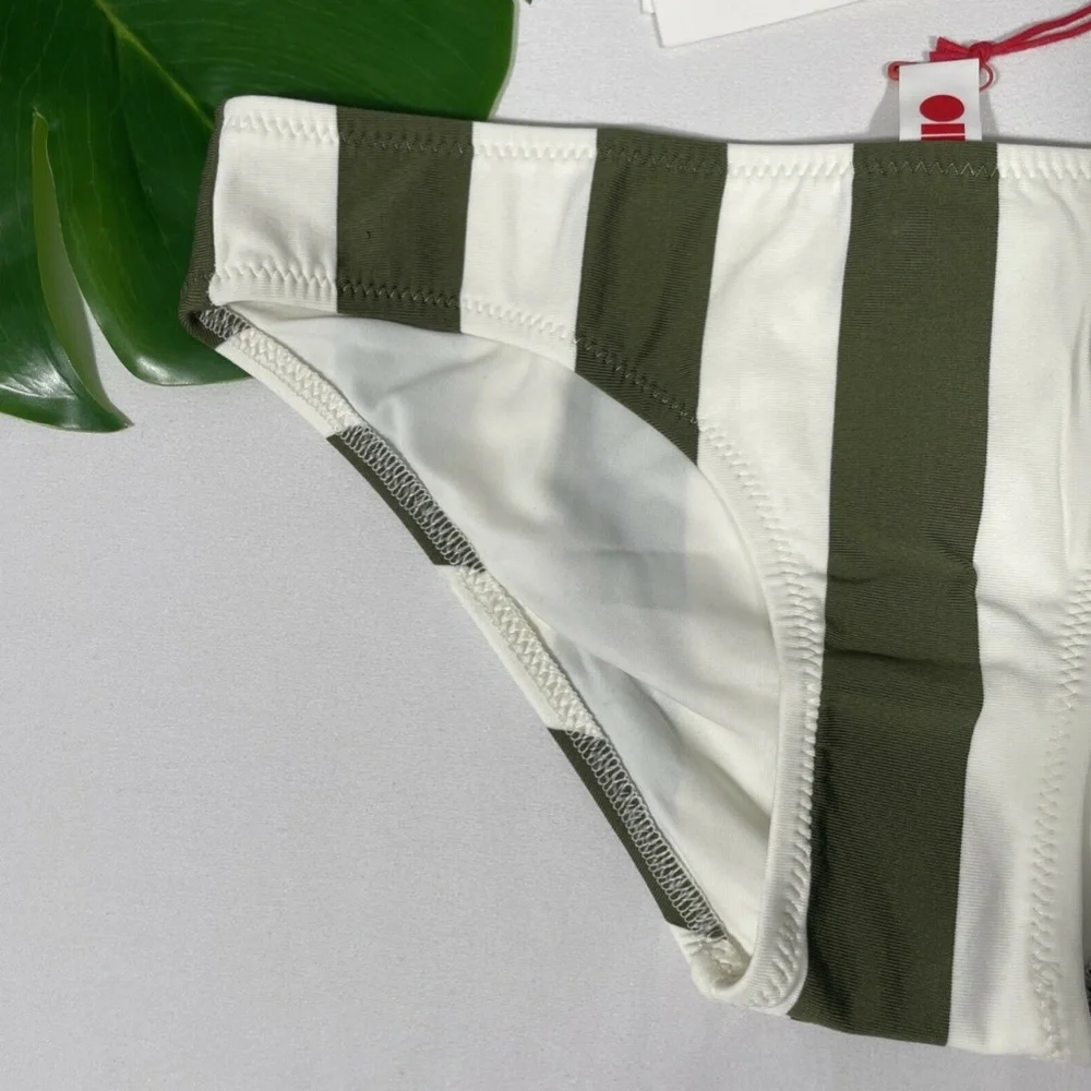 NEW Solid & Striped [‎ SZ XS ] Elle Bikini Bottom Safari Stripe